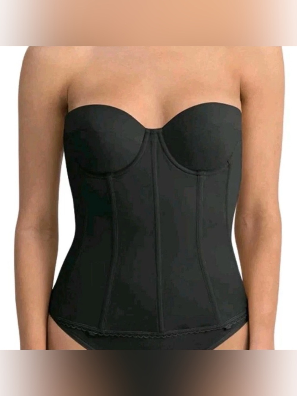 Dominique 8980 Brianna Low Back Strapless
Longline Bra Shape Wear Size 36DD